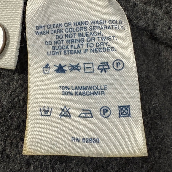 Lands' End Charcoal Women's Wool Belted Cardigan size M - Picture 5 of 5